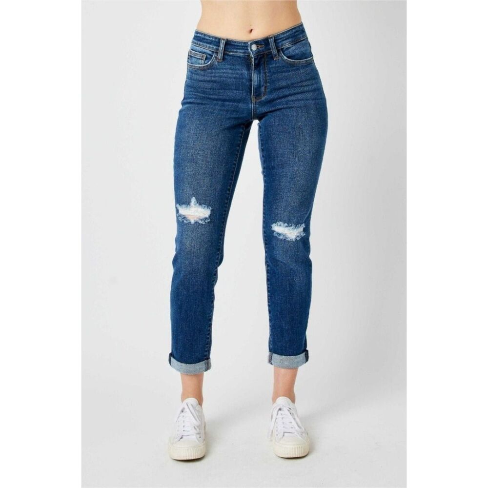 Judy Blue‎ Mid Rise Destroy Slim Denim Jeans 82607 - Size 5/27